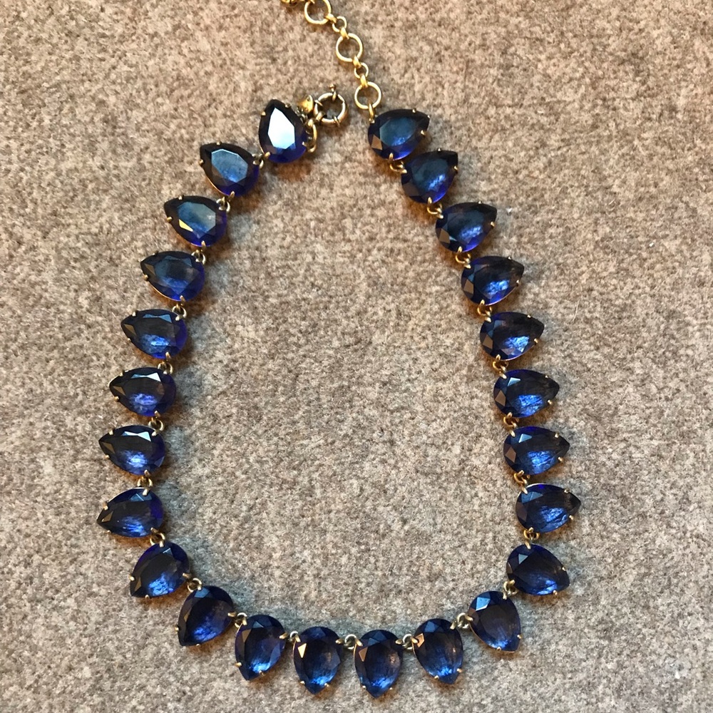 J. Crew purple jewel statement necklace.
